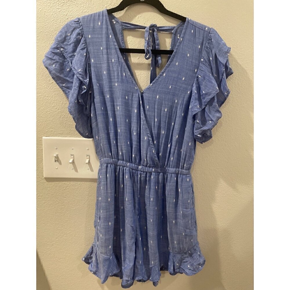 AMERICAN EAGLE OUTFITTERS WOMENS V NECK PLUNGE SHORT SUMMER ROMPER SIZE XS